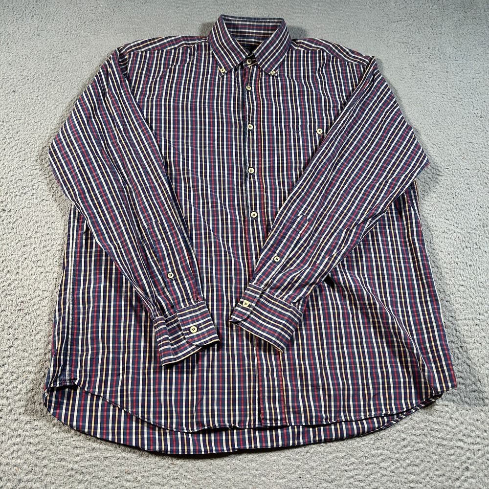 Paul & Shark Yachting Shirt Men 41 Plaid Button Up Long‎ Sleeve Gingham Check